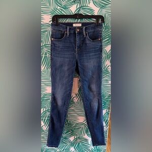 Madewell 10" High Rise Skinny Jeans Dark Wash Size 26